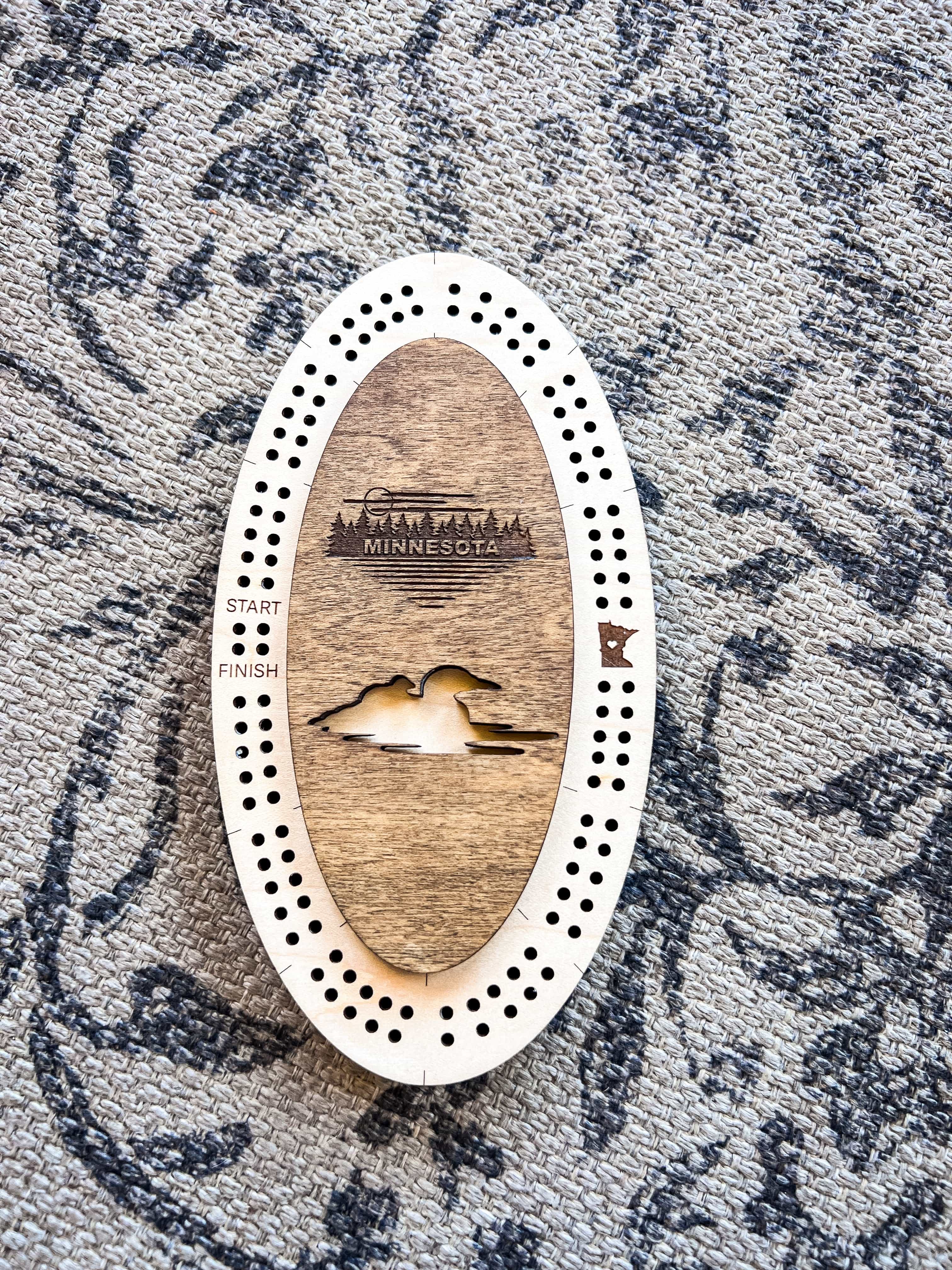 Loon Handmade Wood Cribbage Board