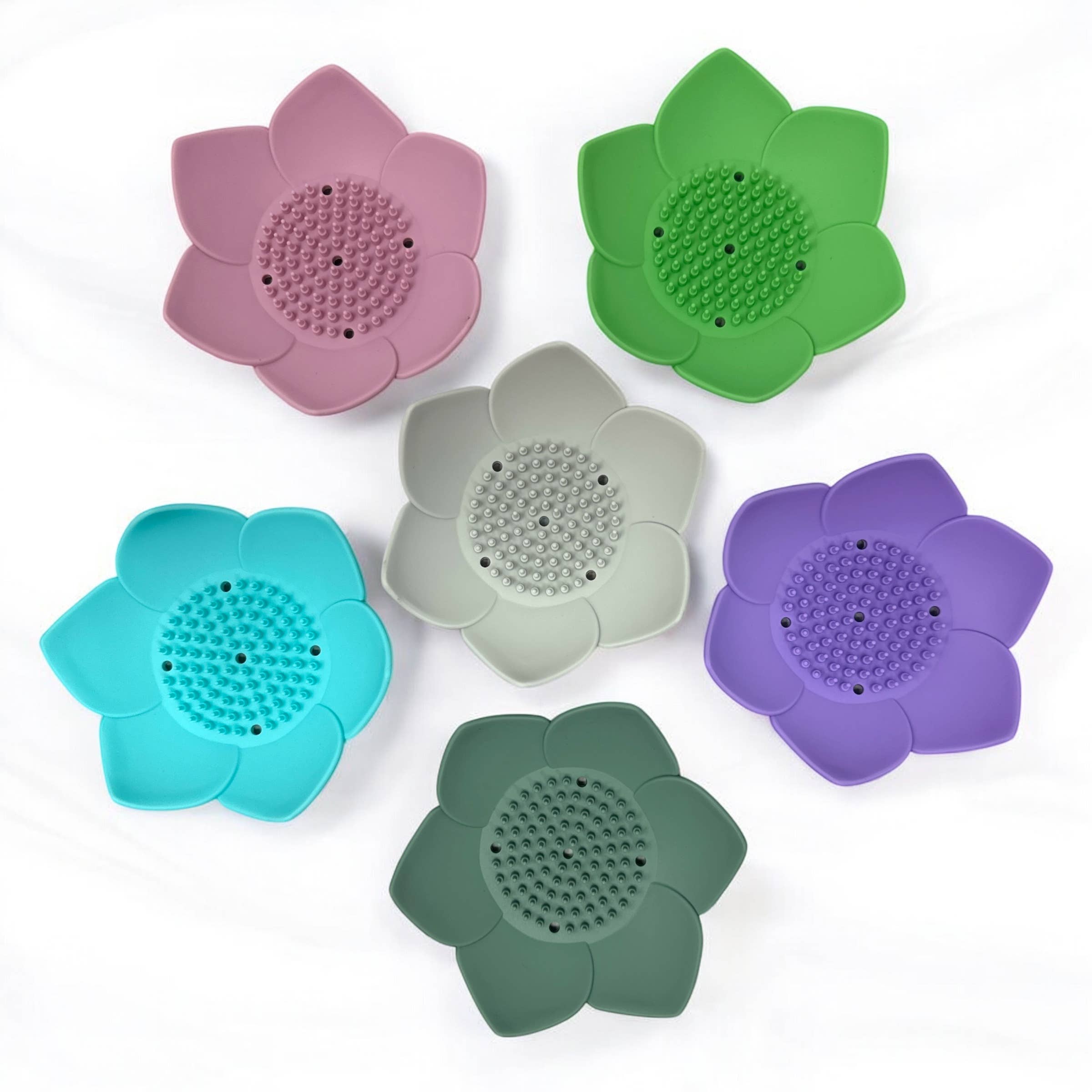 Lotus Silicone Shower Steamer & Soap Tray
