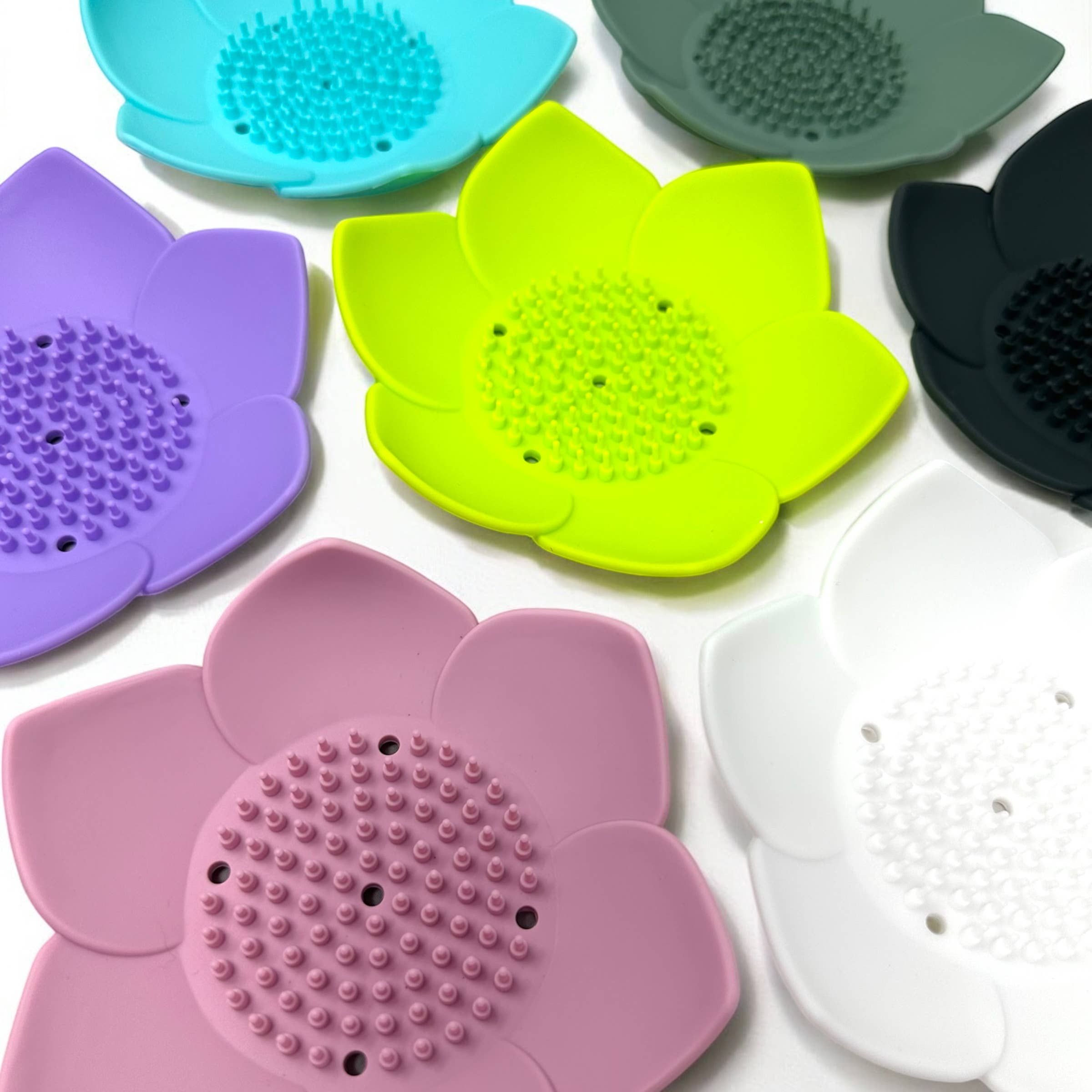 Lotus Silicone Shower Steamer & Soap Tray