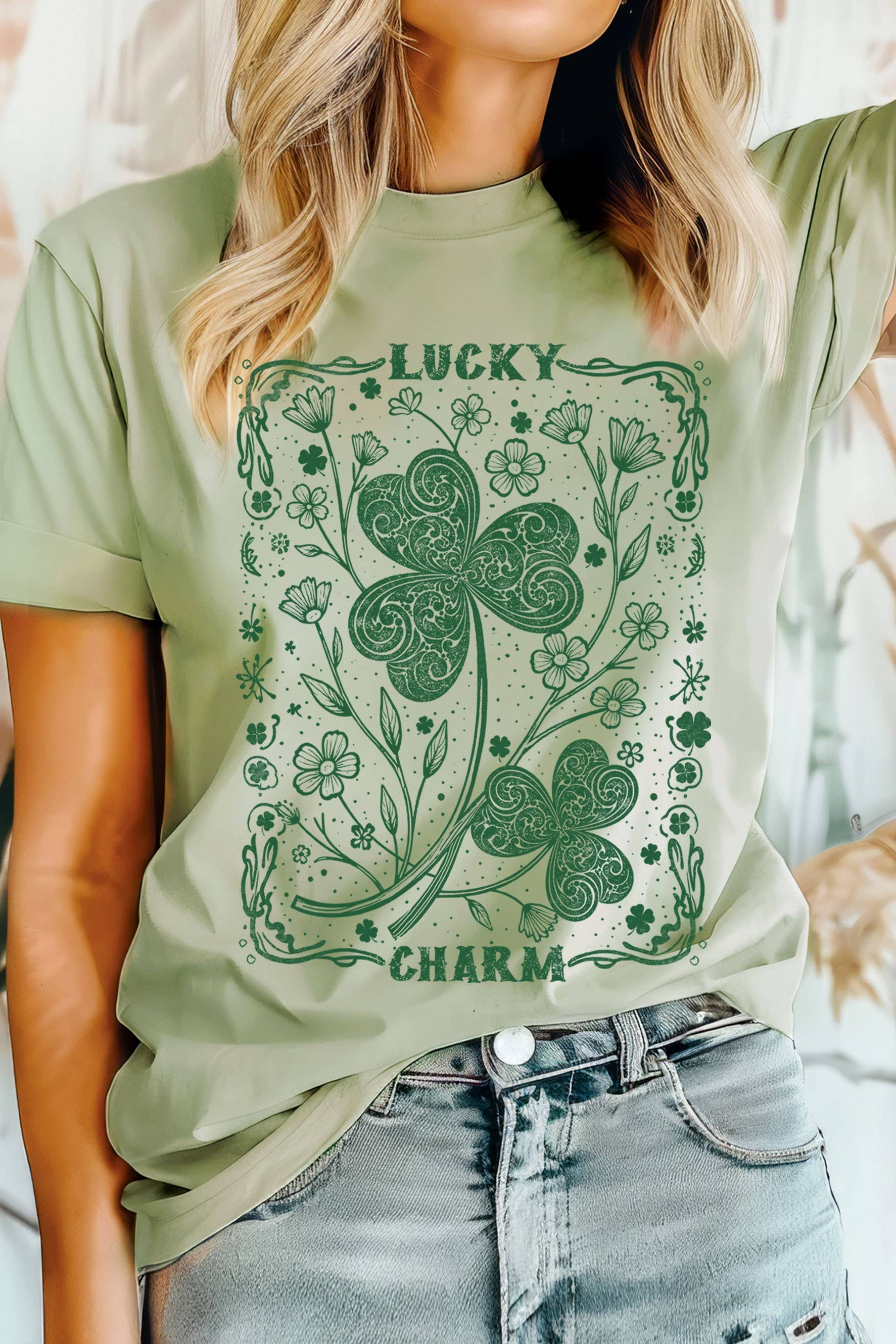 Rustee Clothing T-Shirt Lucky Charm Clover Tee