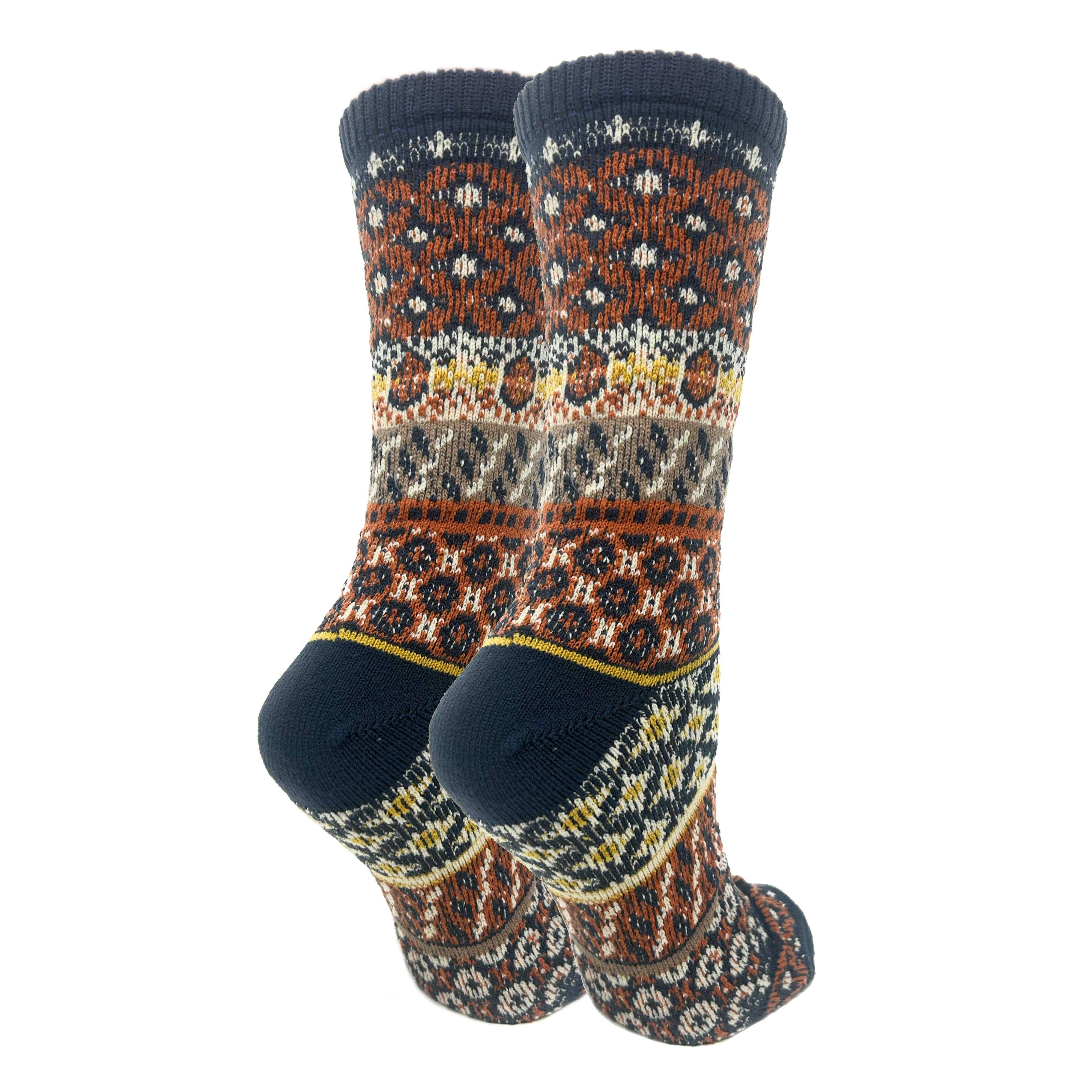 Oooh Yeah/Sock It Up/Oooh Geez Slippers Luna Women's Fuzzy Fair Isle Knit Socks