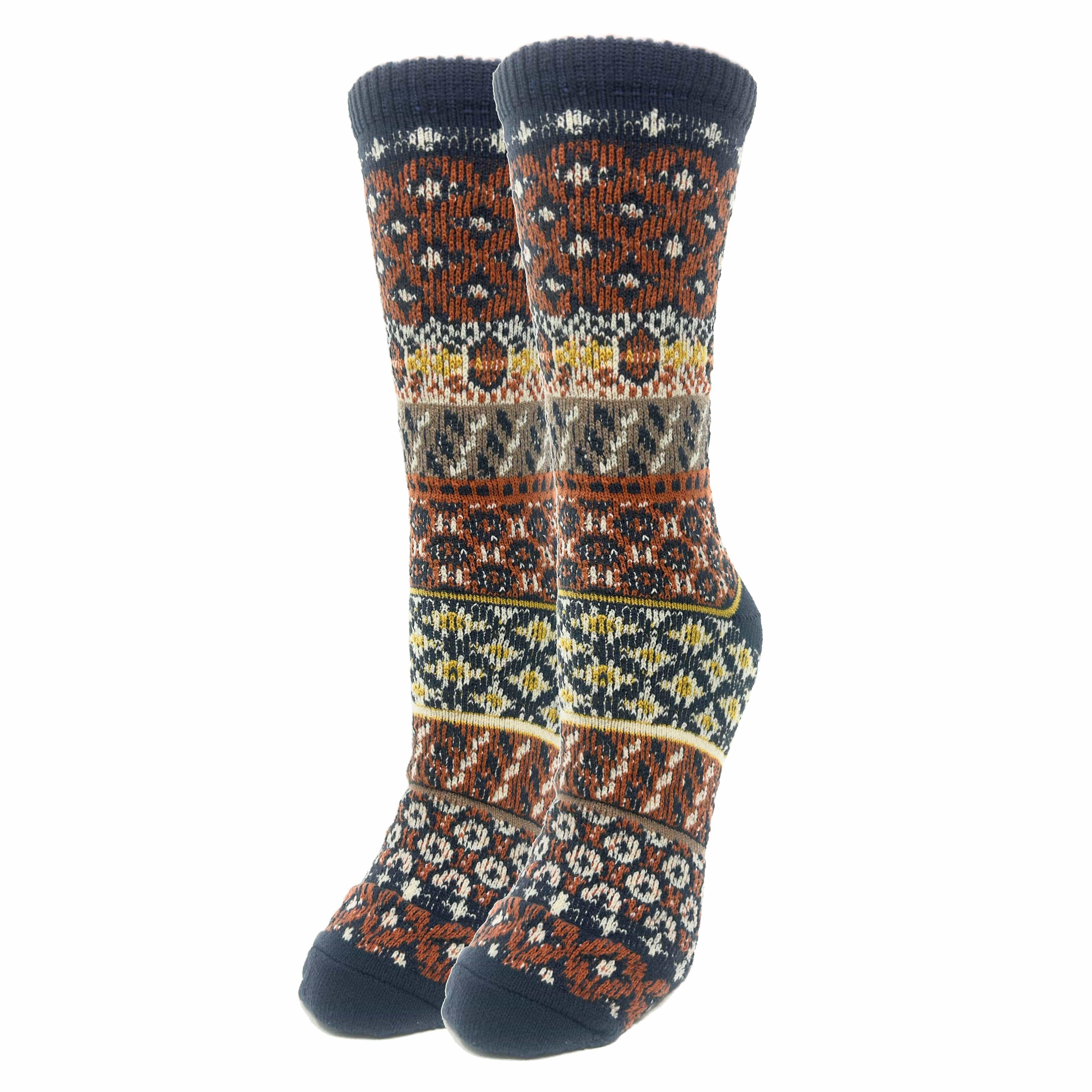 Oooh Yeah/Sock It Up/Oooh Geez Slippers Luna Women's Fuzzy Fair Isle Knit Socks