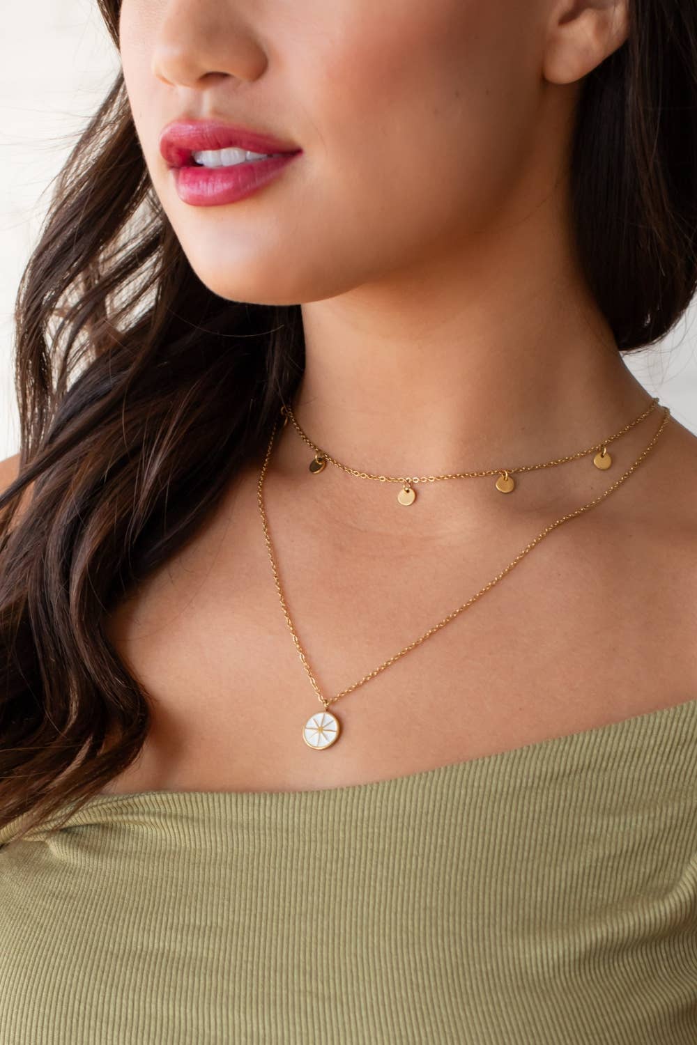 Panache Apparel Co. Luxe Gold Layered Pendant Necklace