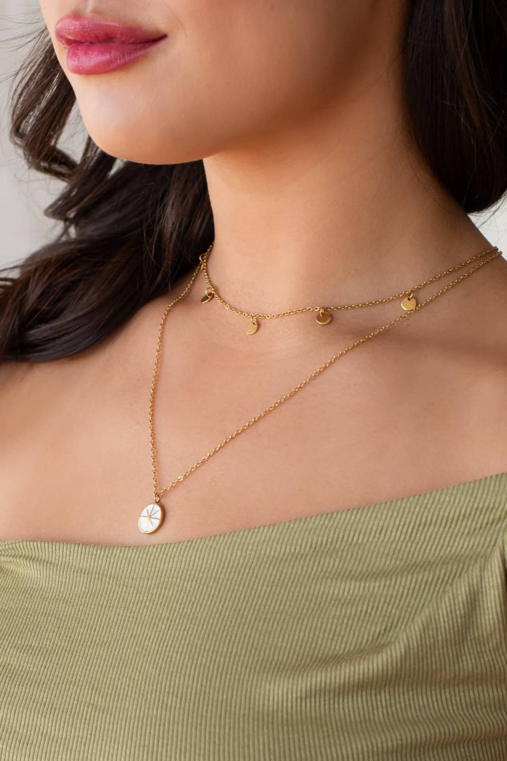 Luxe Gold Layered Pendant Necklace