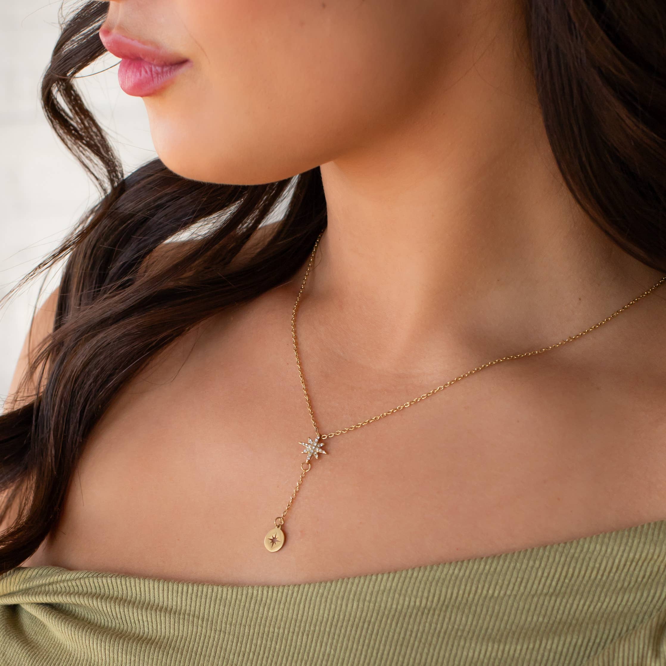 Panache Apparel Co. Luxe Gold Starburst Lariat Necklace