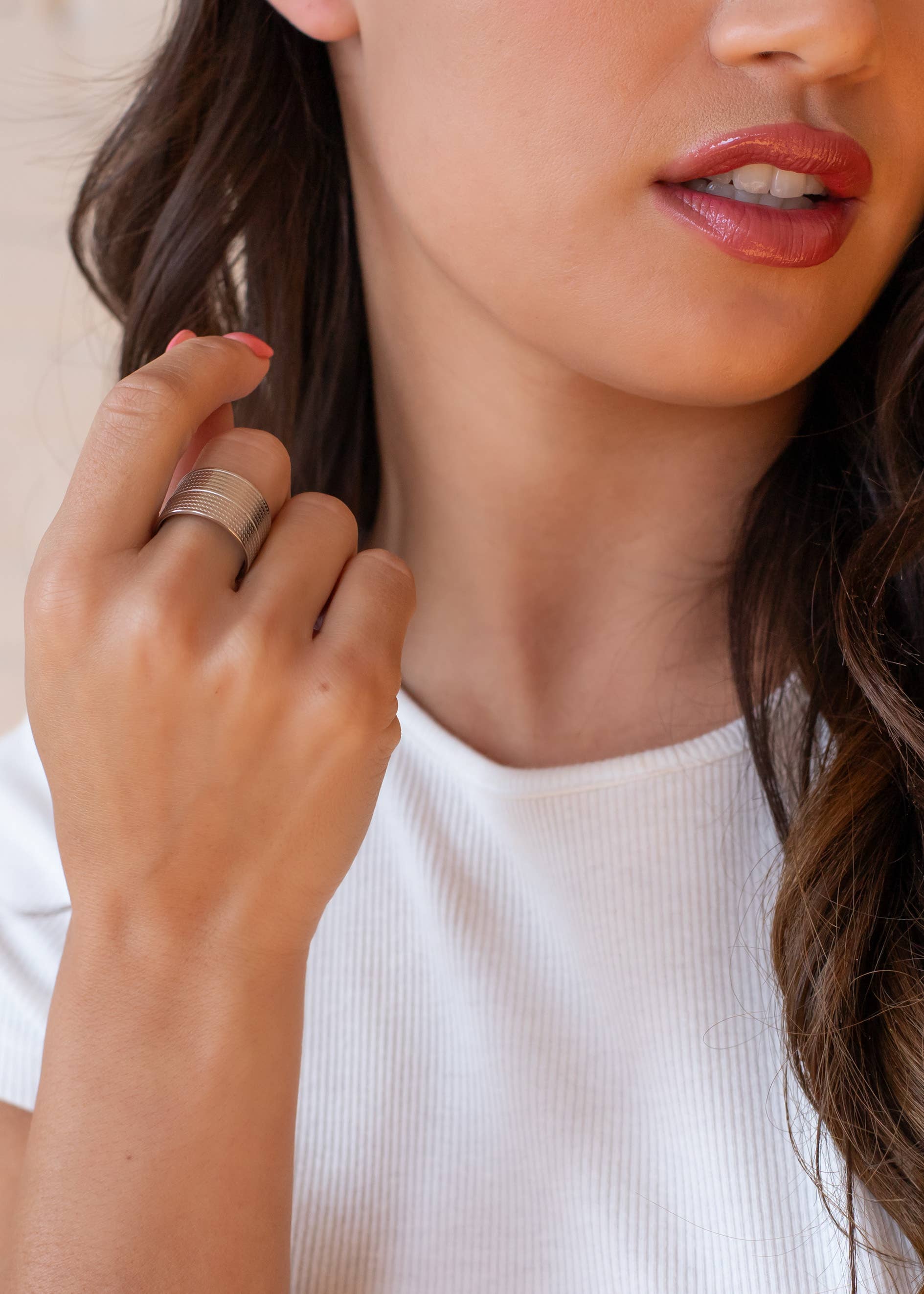 Panache Apparel Co. Luxe Silver Textured Ring