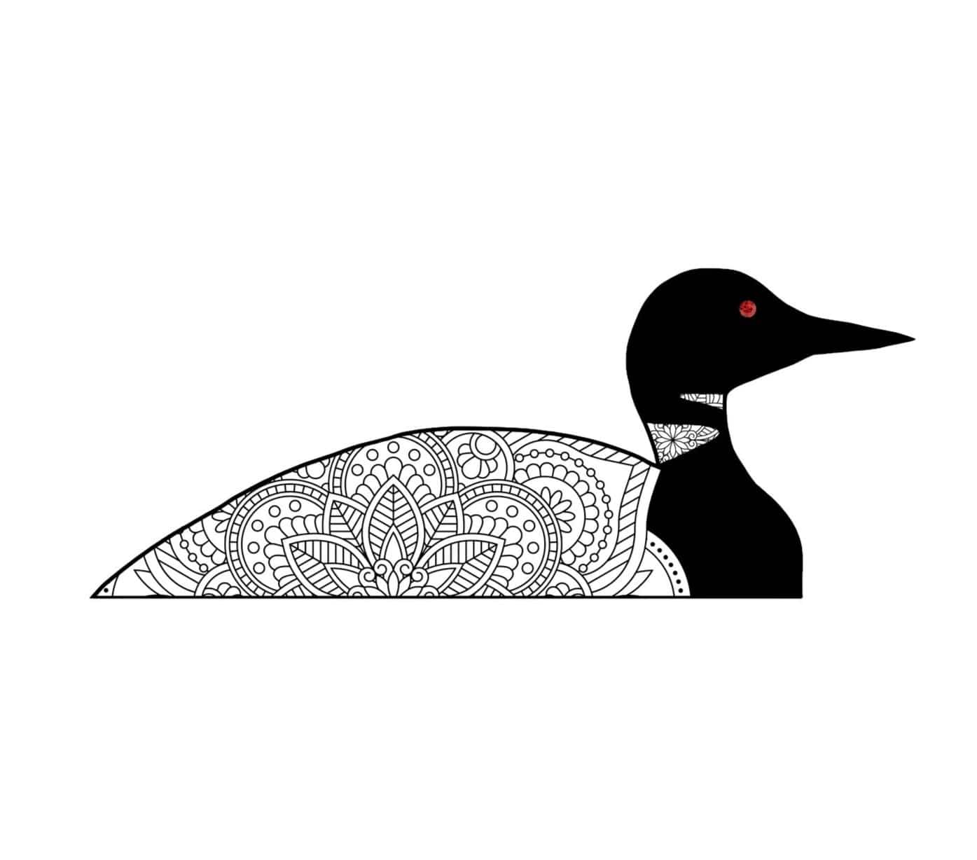 AB #26 (Alyssa B - Opal & Birch)) Greeting Card Mandala Loon Greeting Card