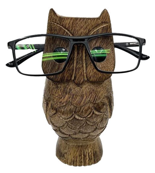 Will's Jewelry dish Mango Wood Owl Eye Glasses Holder