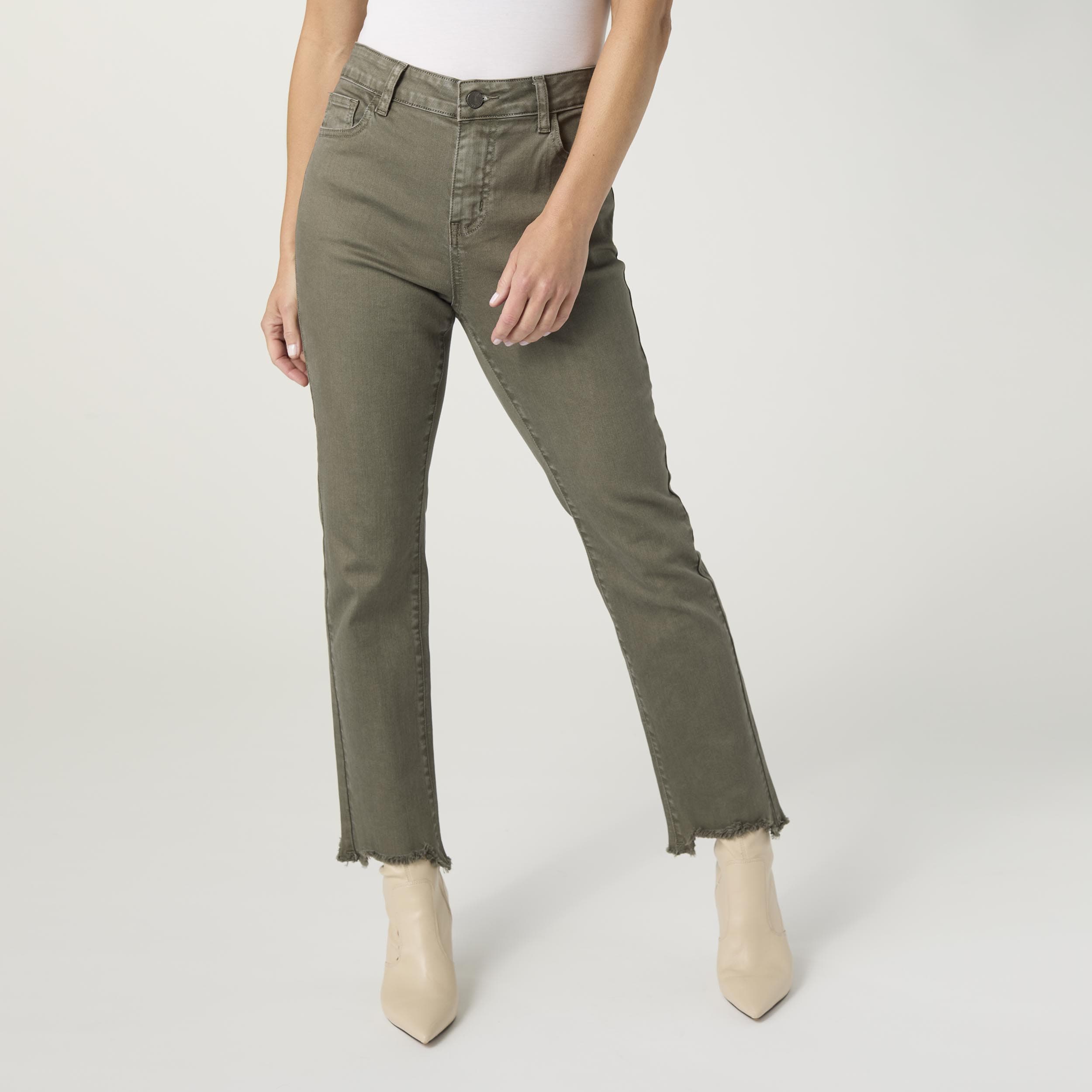 Marky Olive Cutout Ankle Pant