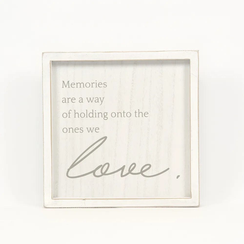 Memories White Wood Frame Sign