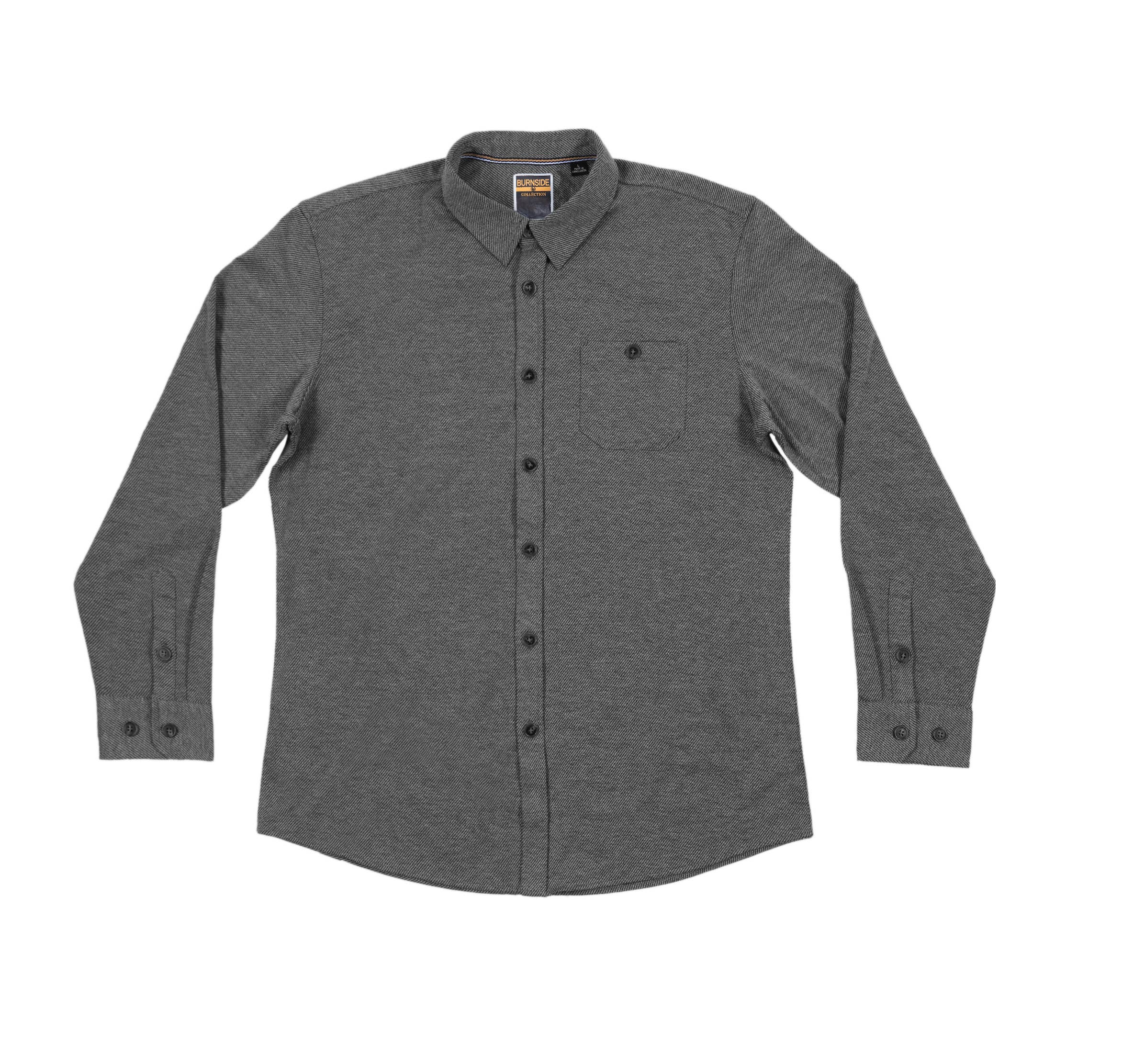 Mens Black Knoven Shirt