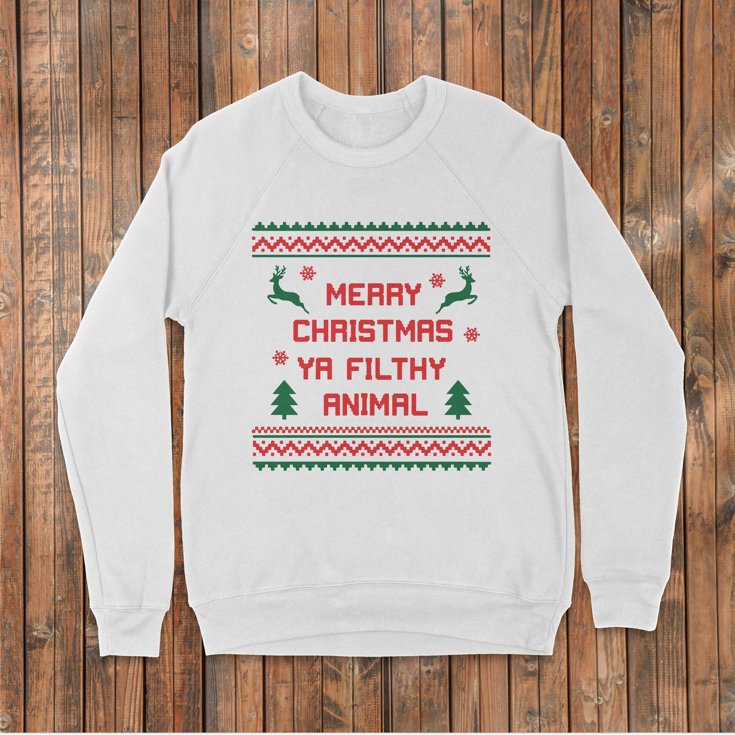 Humble Roots Boutique Sweatshirt Merry Christmas Filthy Animal Crewneck Sweatshirt