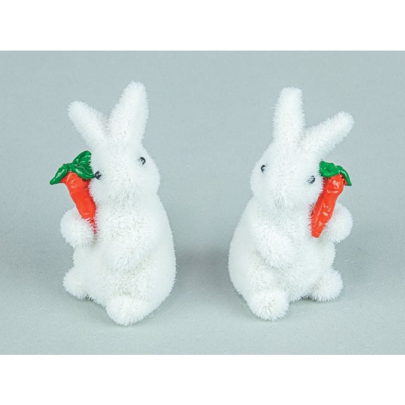 APM #4 (Andy) Miniature,Flocked,Bunny,decor Miniature Flocked Bunny