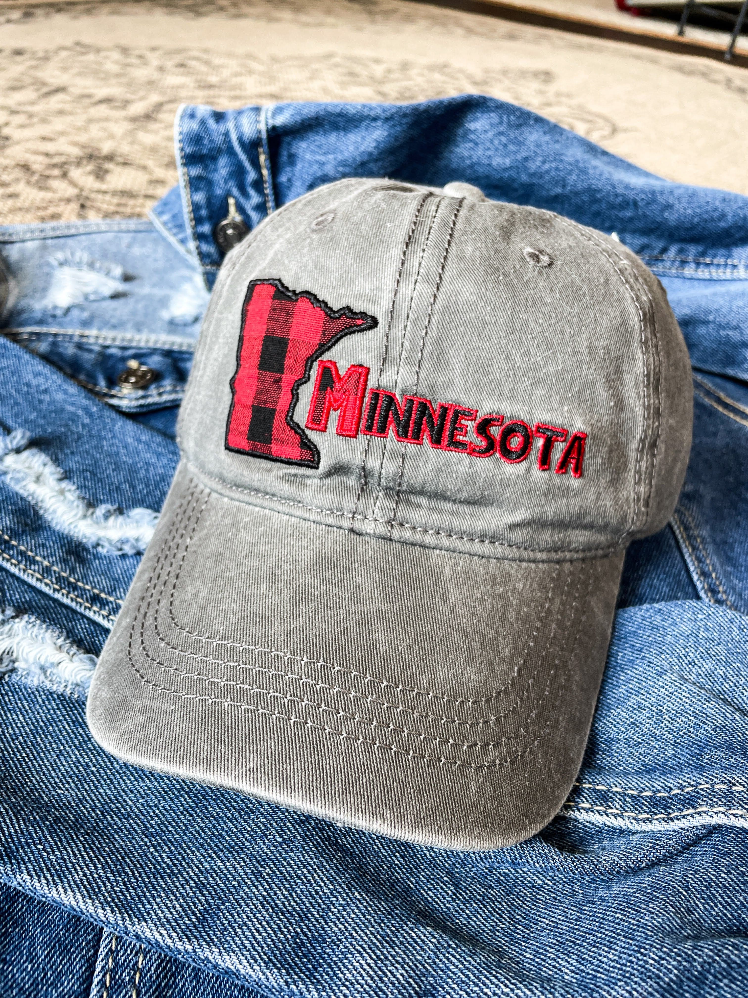 Minnesota Buffalo Plaid Baseball Hat