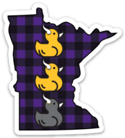 Minnesota Duck Duck Grey Duck MN Football Vinyl Sticker