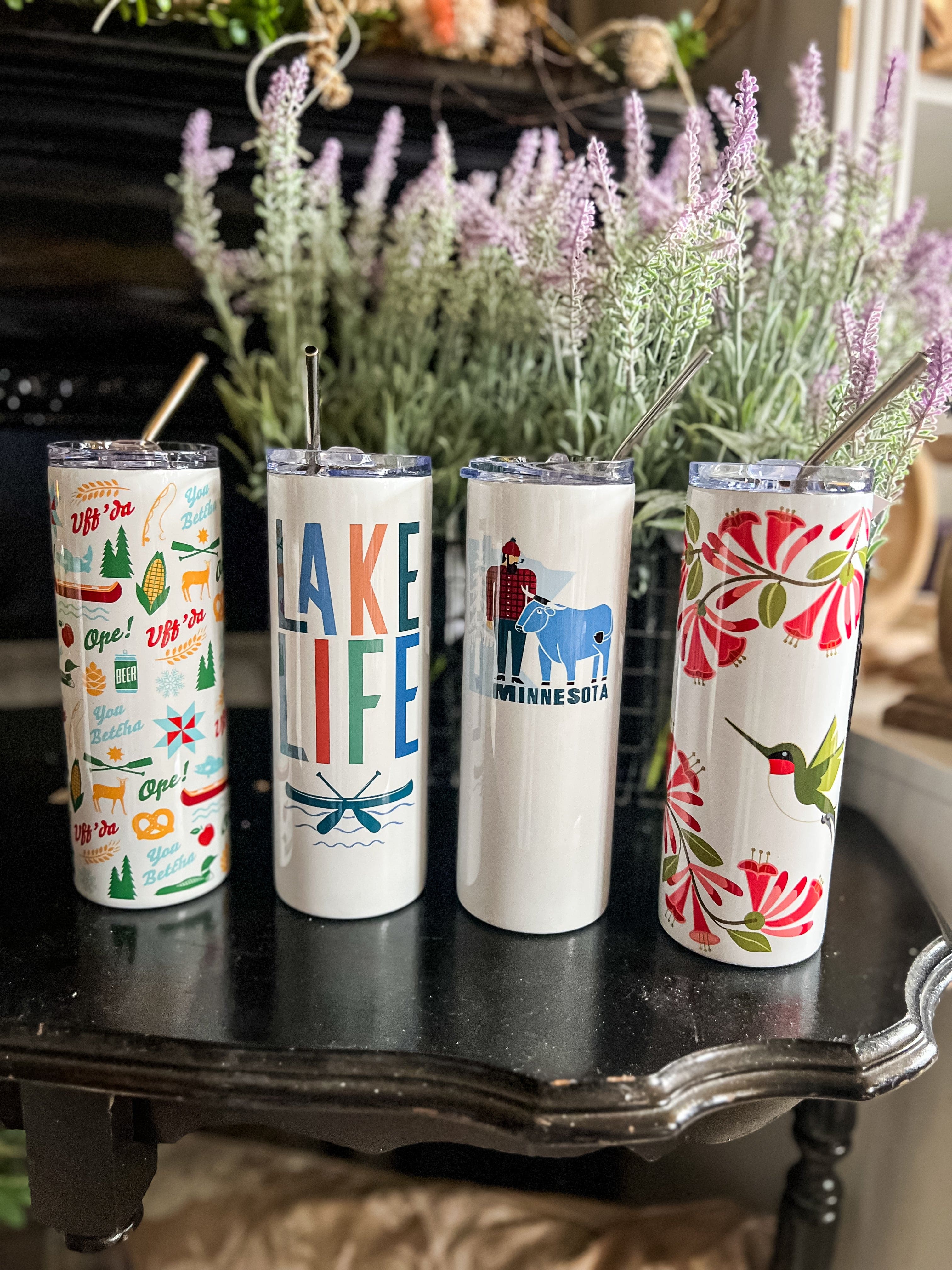 Creative Compass Tumbler Minnesota Paul Bunyan + Babe Straight Tumbler