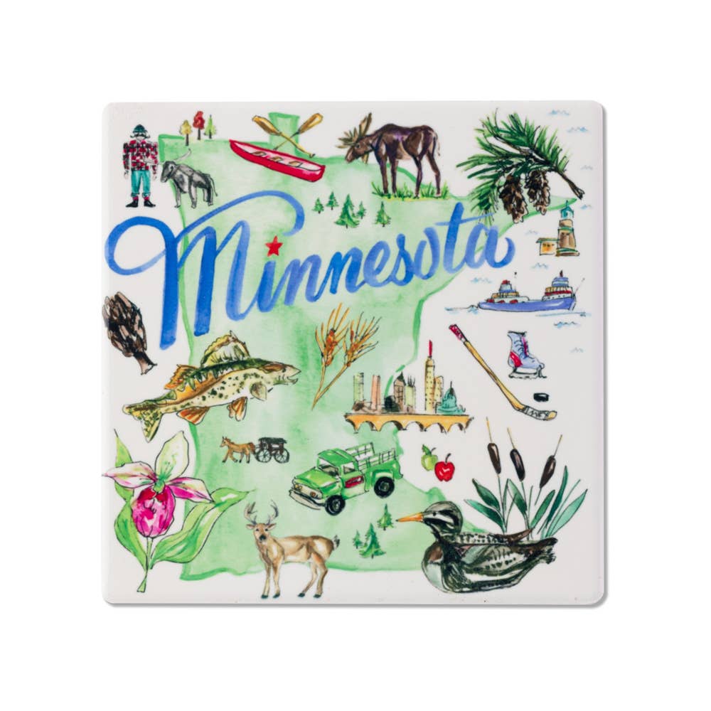 Minnesota State Ceramic Coaster