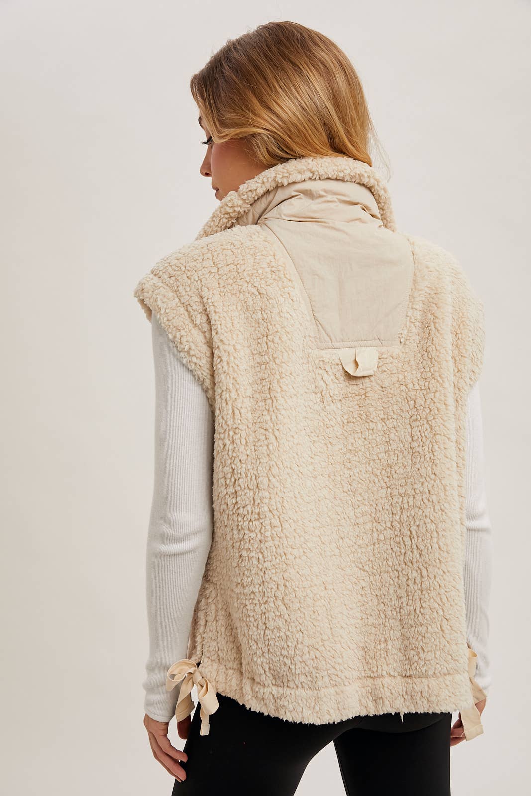 Mock Neck Sherpa Vest