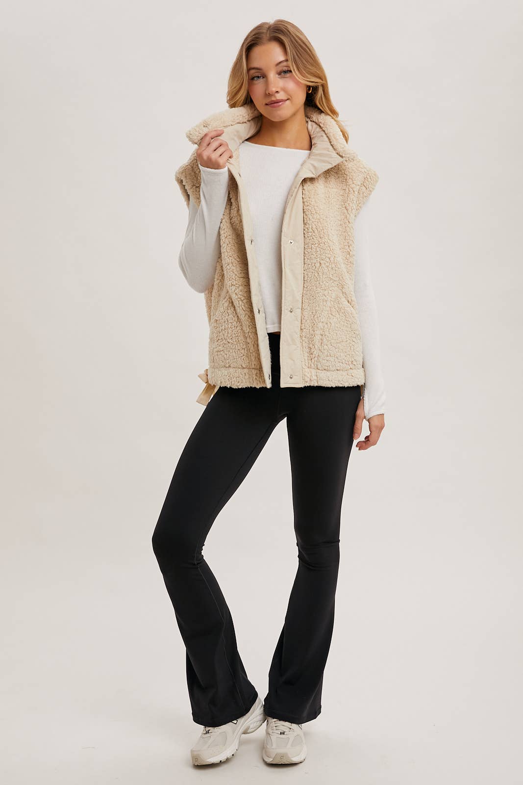 Bluivy Vest Mock Neck Sherpa Vest