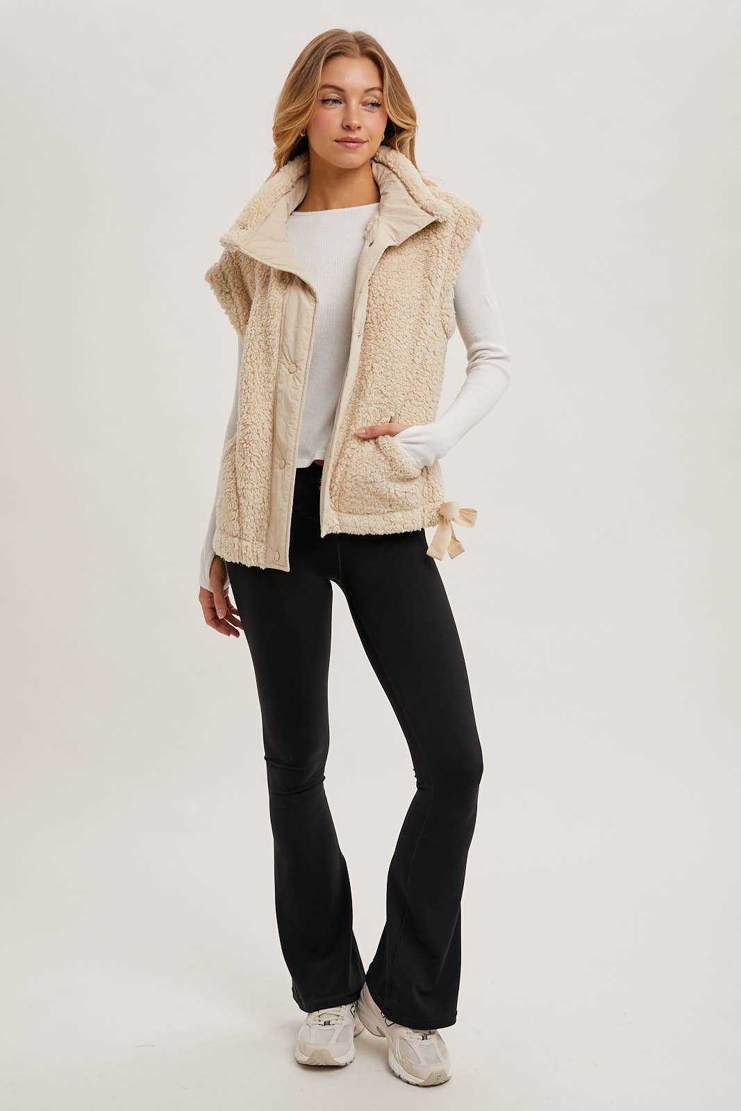 Mock Neck Sherpa Vest