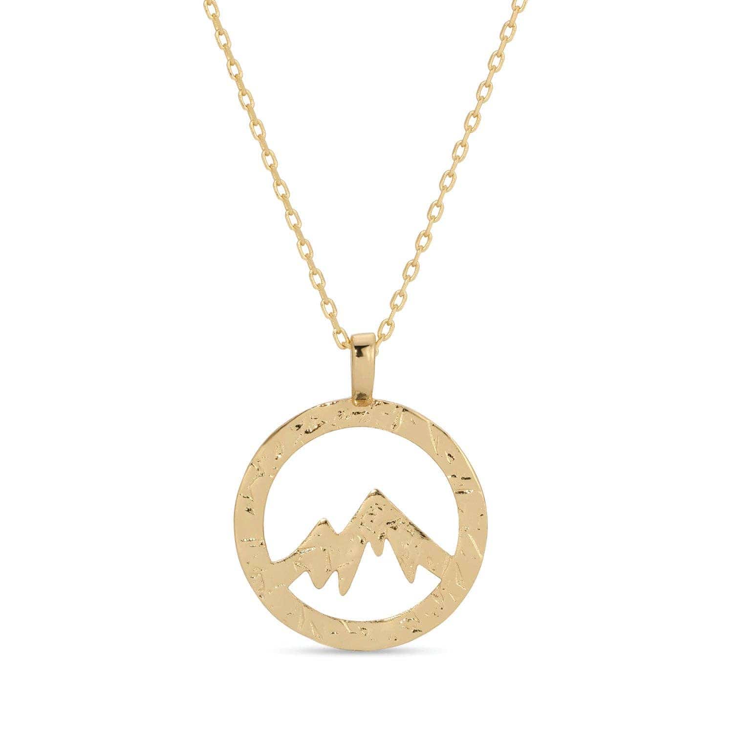 Mountain Vibes Round Pendant Necklace
