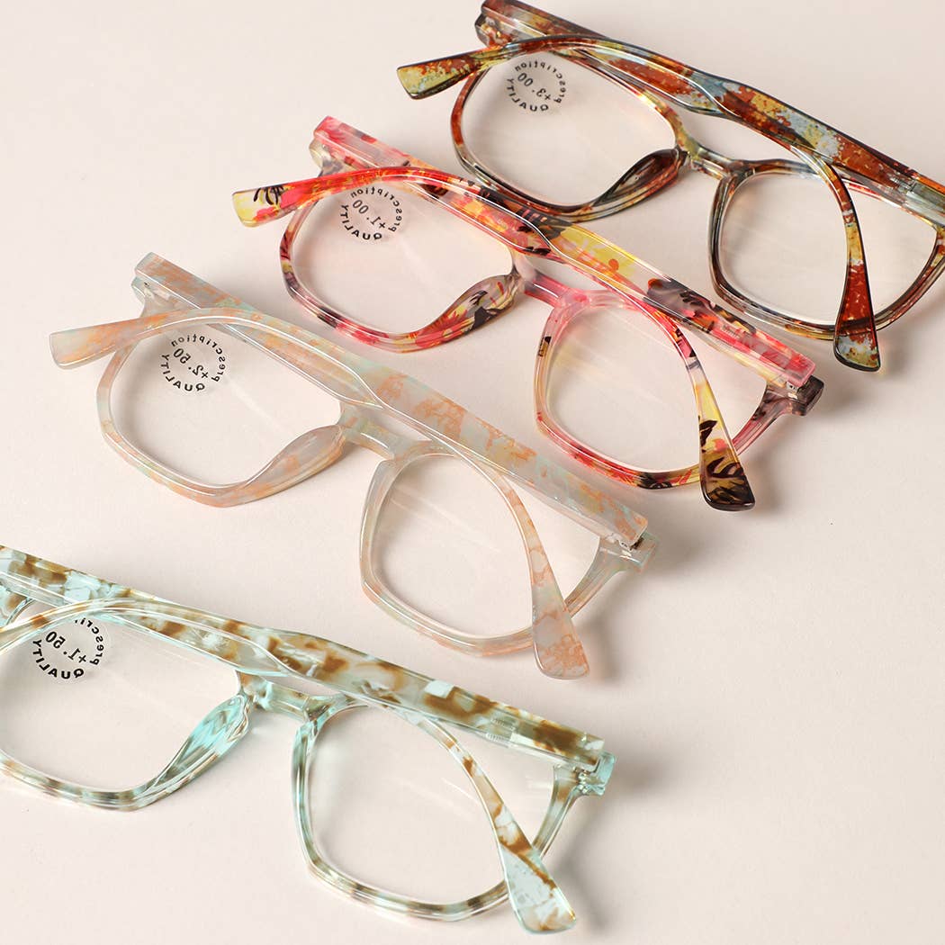 Multicolored Frame Blue-Light Reading Glasses