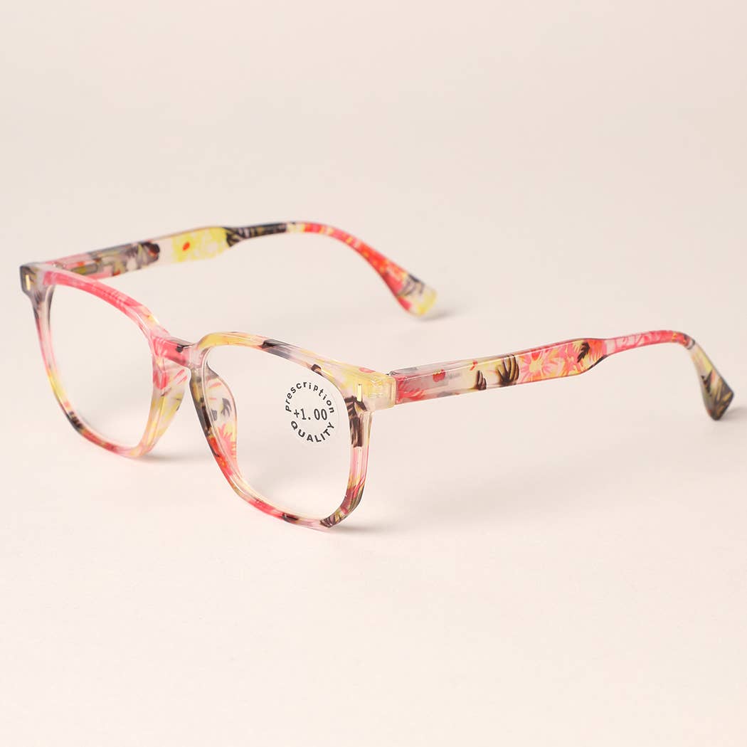 Multicolored Frame Blue-Light Reading Glasses