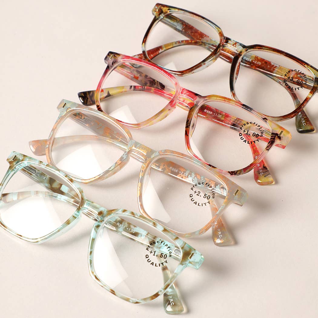 Multicolored Frame Blue-Light Reading Glasses