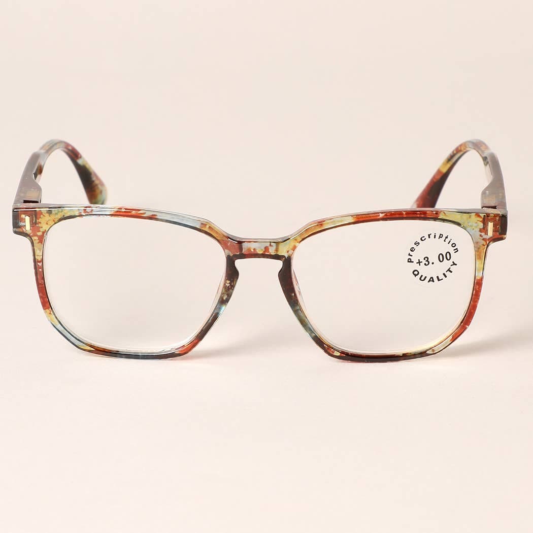Multicolored Frame Blue-Light Reading Glasses