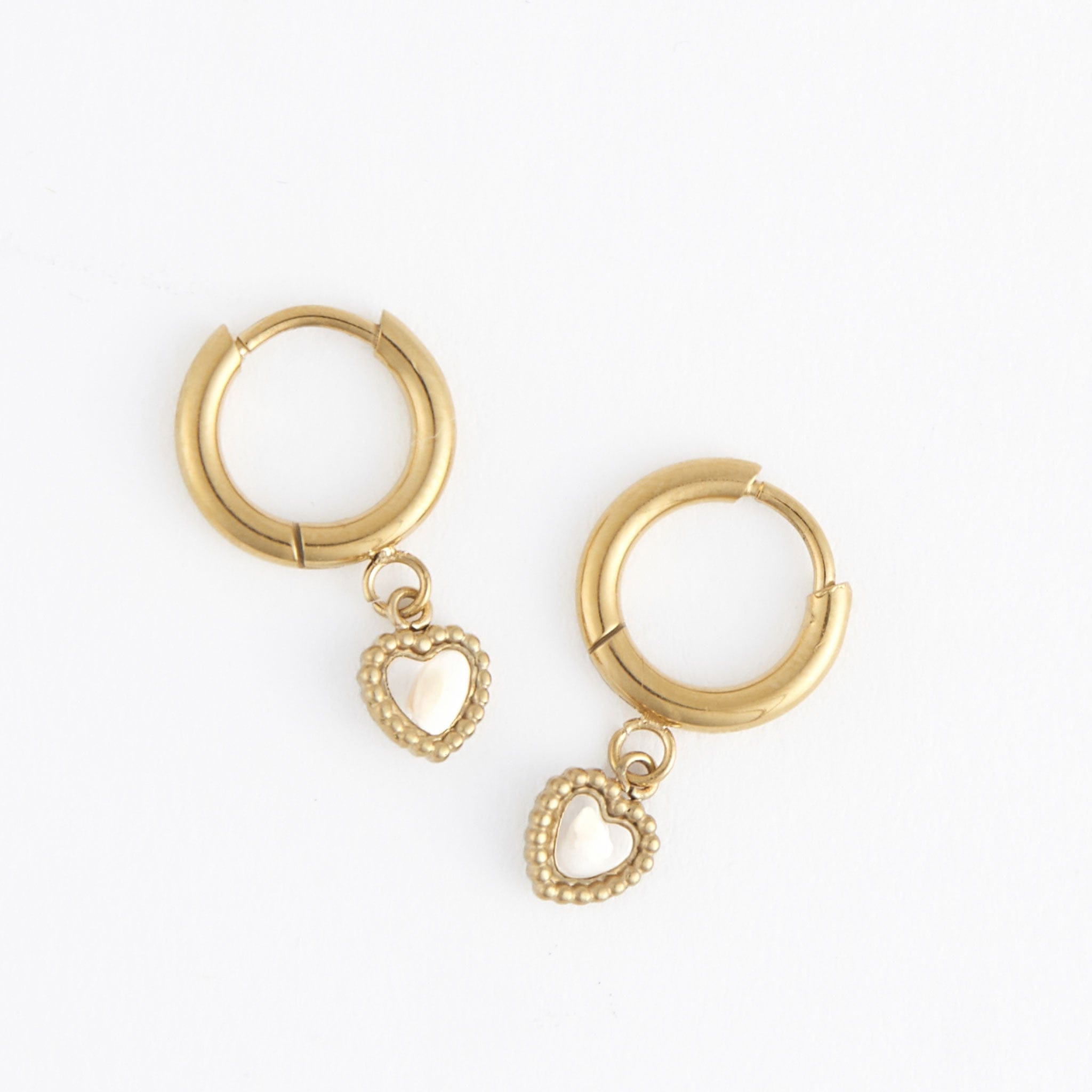 MJJ #8 (Melissa) Earrings Narelle Waterproof Heart Huggie Hoop Earrings