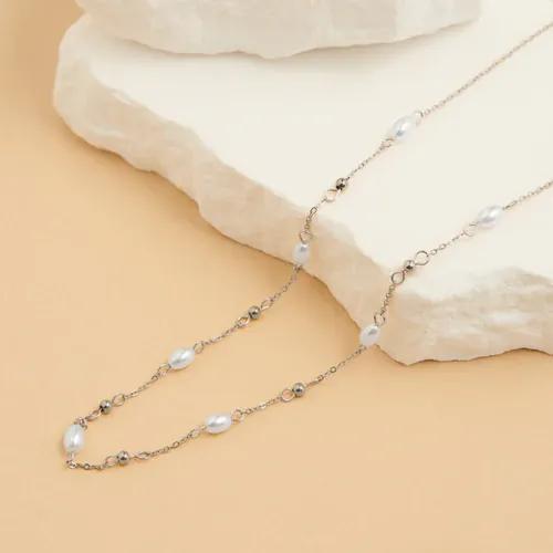 MJJ #8 (Melissa) Necklace Narelle Waterproof Pearl and Bead Station Necklace