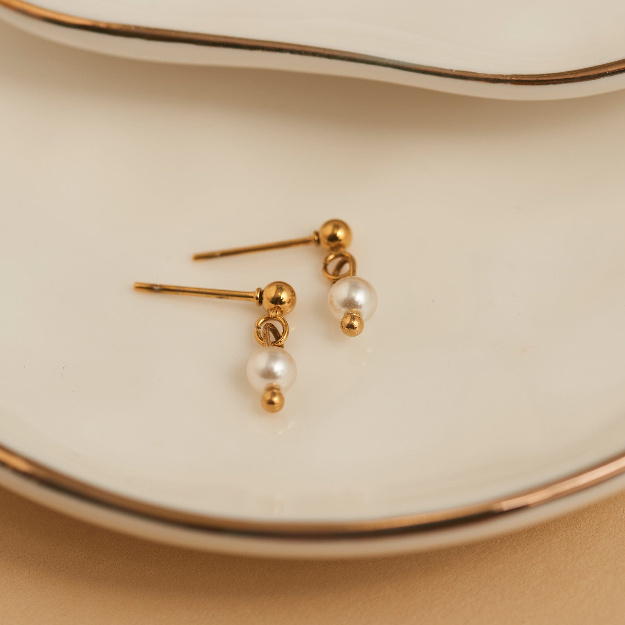MJJ #8 (Melissa) Earrings Narelle Waterproof Pearl Dangle Stud Earrings