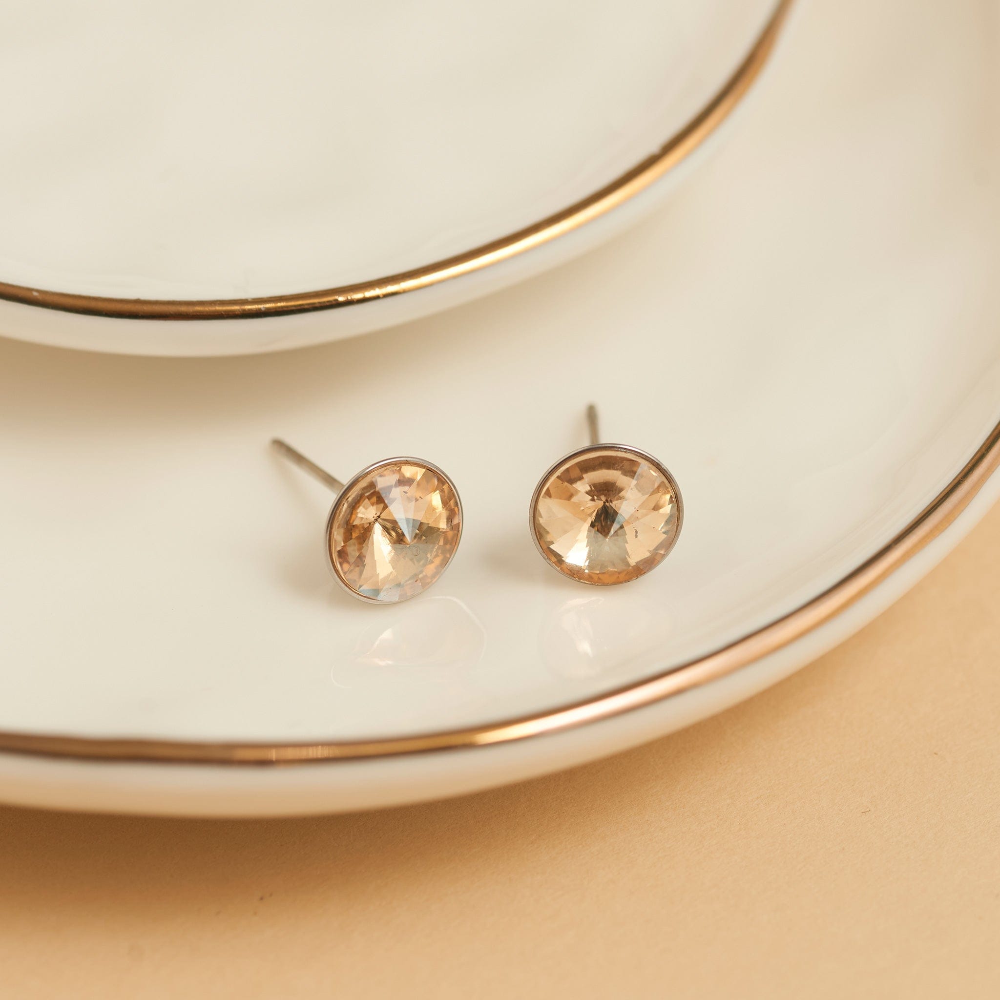 MJJ #8 (Melissa) Earrings Narelle Waterproof Rivoli Crystal Stud Earrings Light Colorado