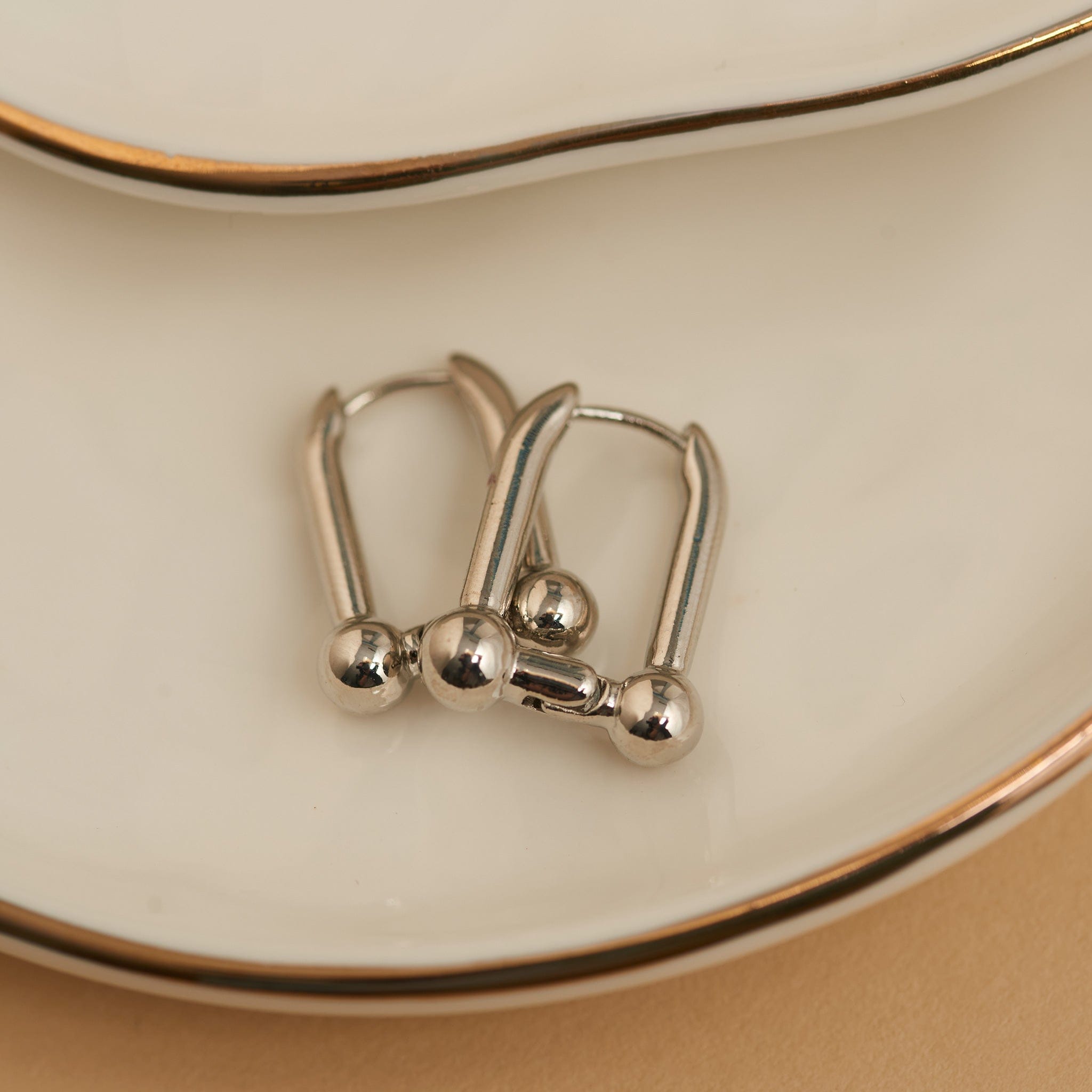Narelle Waterproof U-Link Earrings Silver