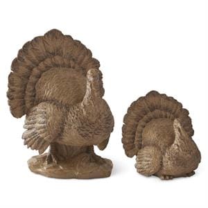 Natural Brown Resin Turkeys