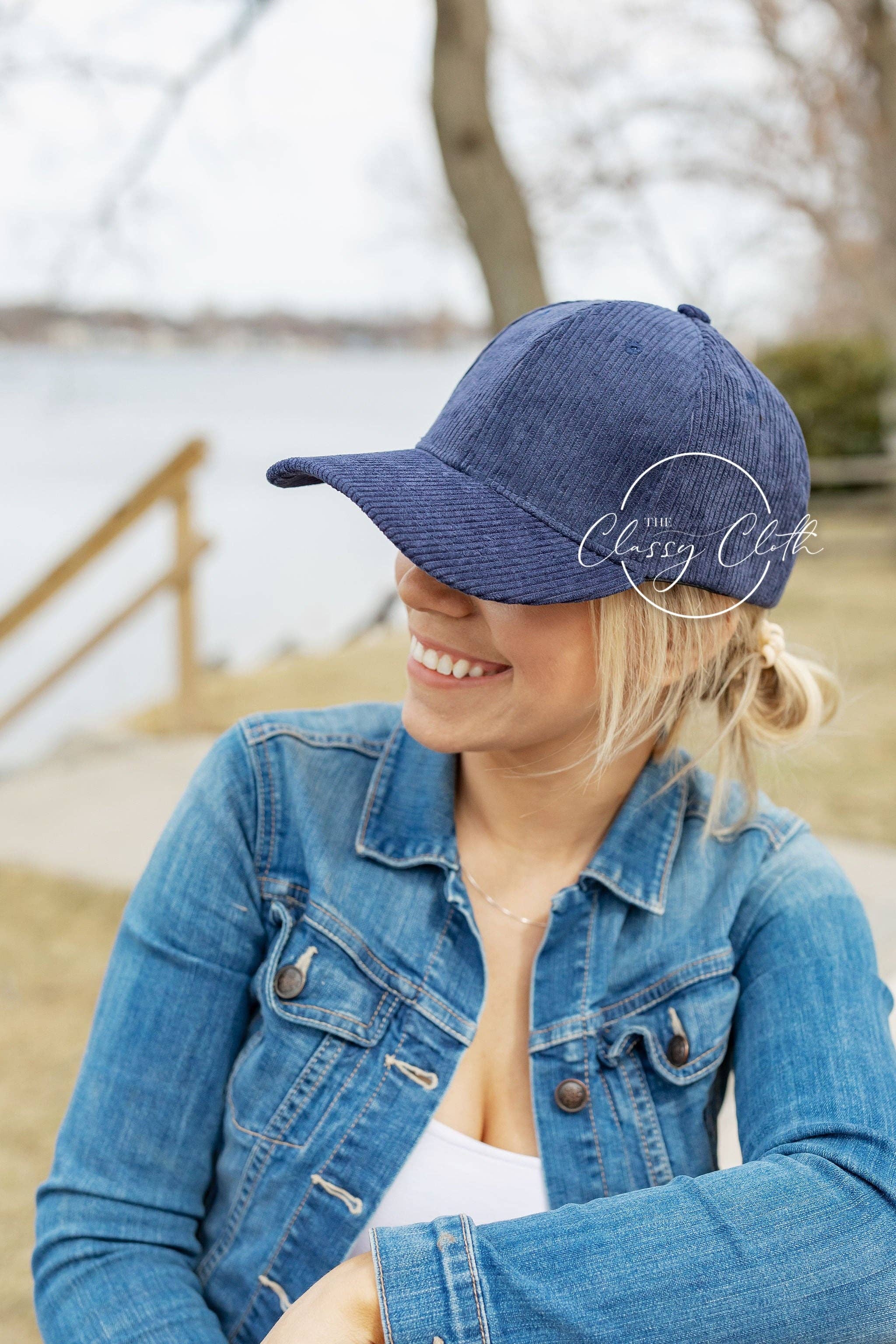 The Classy Cloth WS baseball hat Navy Corduroy Baseball Hat