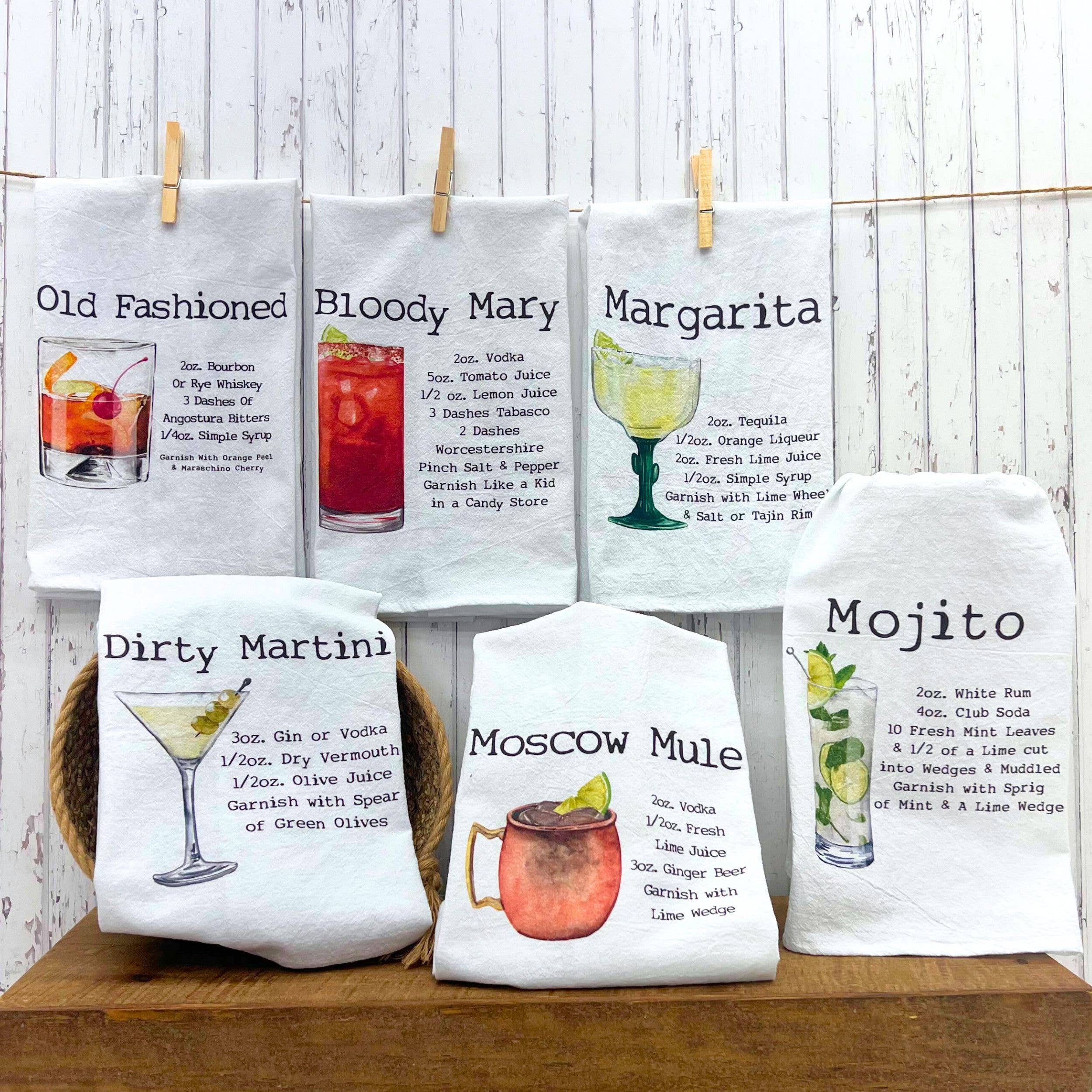 Driftless Studios Old Fashioned Cocktail Bar Towel