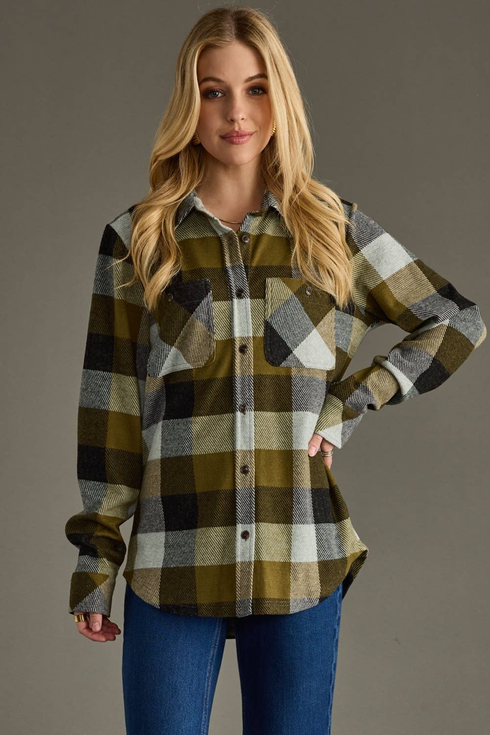 Olive & Black Plaid Super Soft Flannel