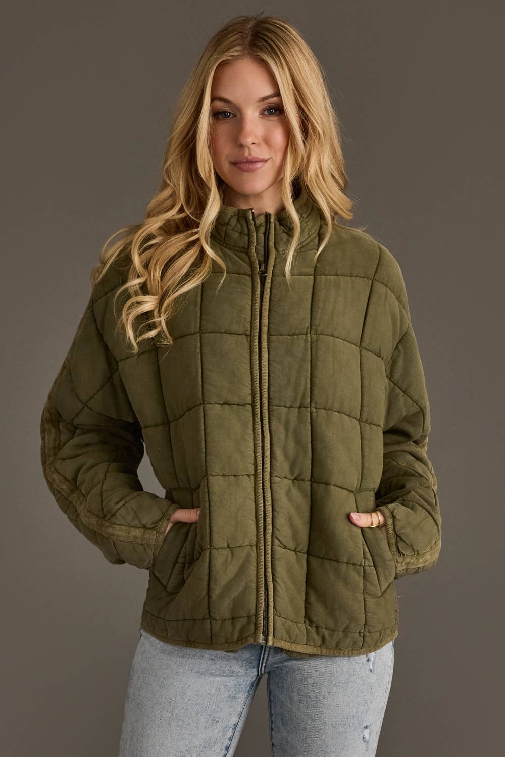 Olive Soft Quilted Jacket