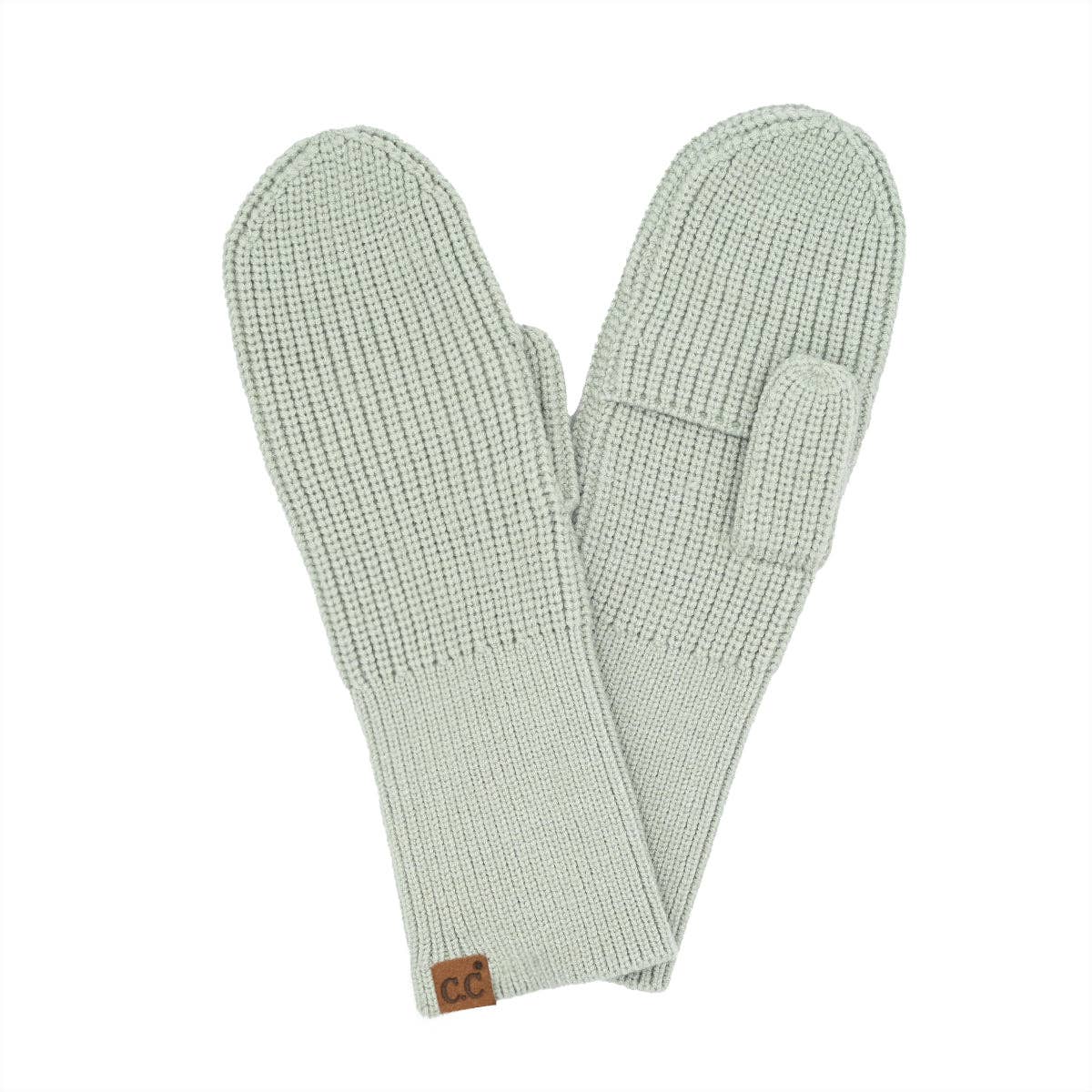 C.C Beanie Beige Open Slit C.C Mittens