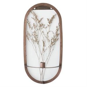 K&K Wall Decor Oval Dried Floral Display Wall Hanging Tap
