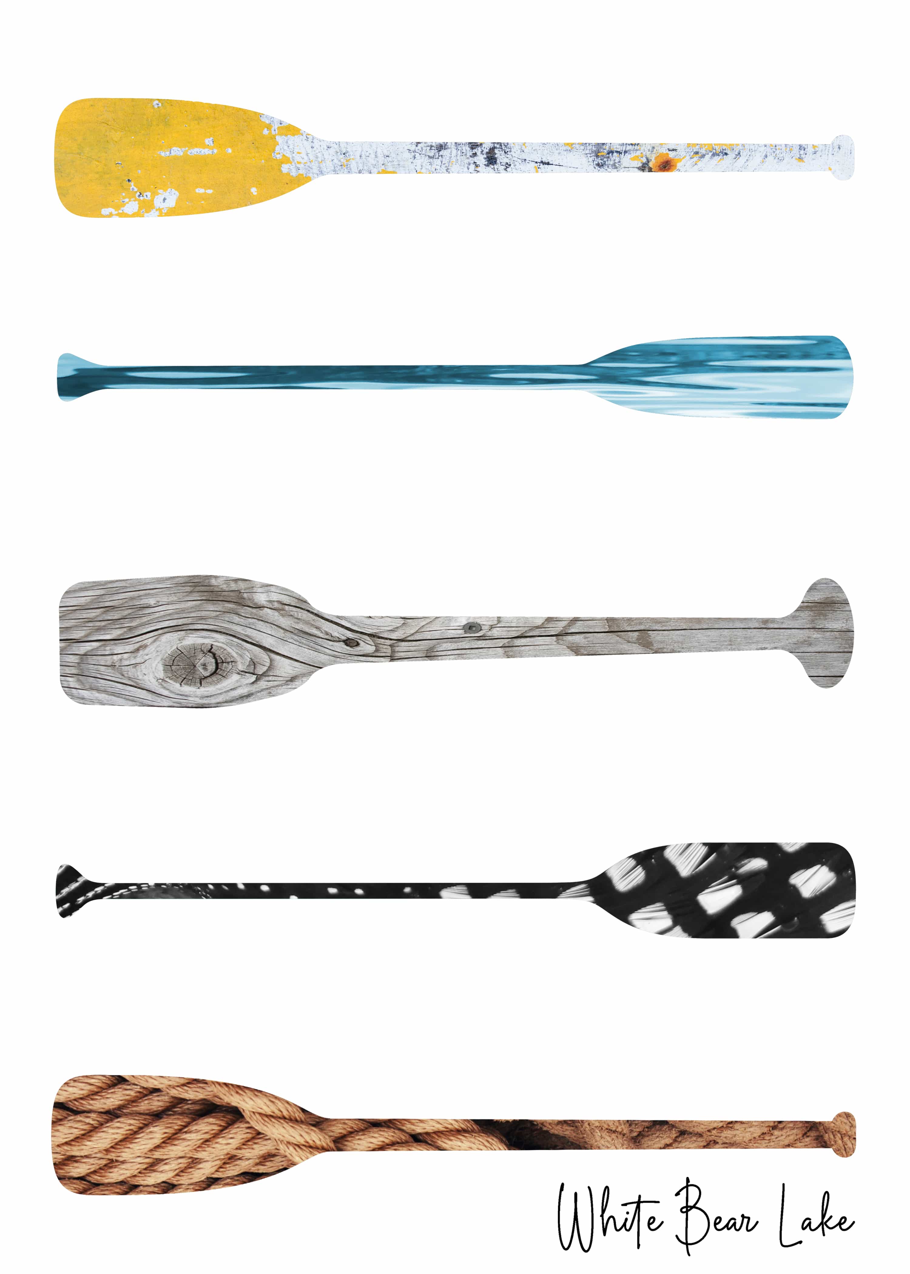 Paddle & Lake Blank Card