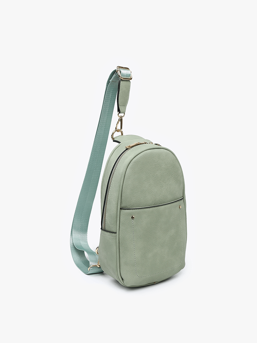 Pamela Sling Bag w/ Double Zip & Removable Strap