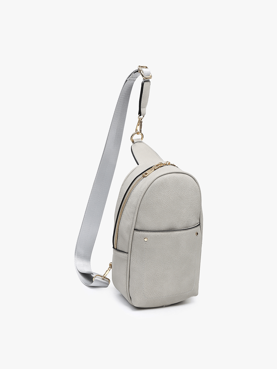 Pamela Sling Bag w/ Double Zip & Removable Strap