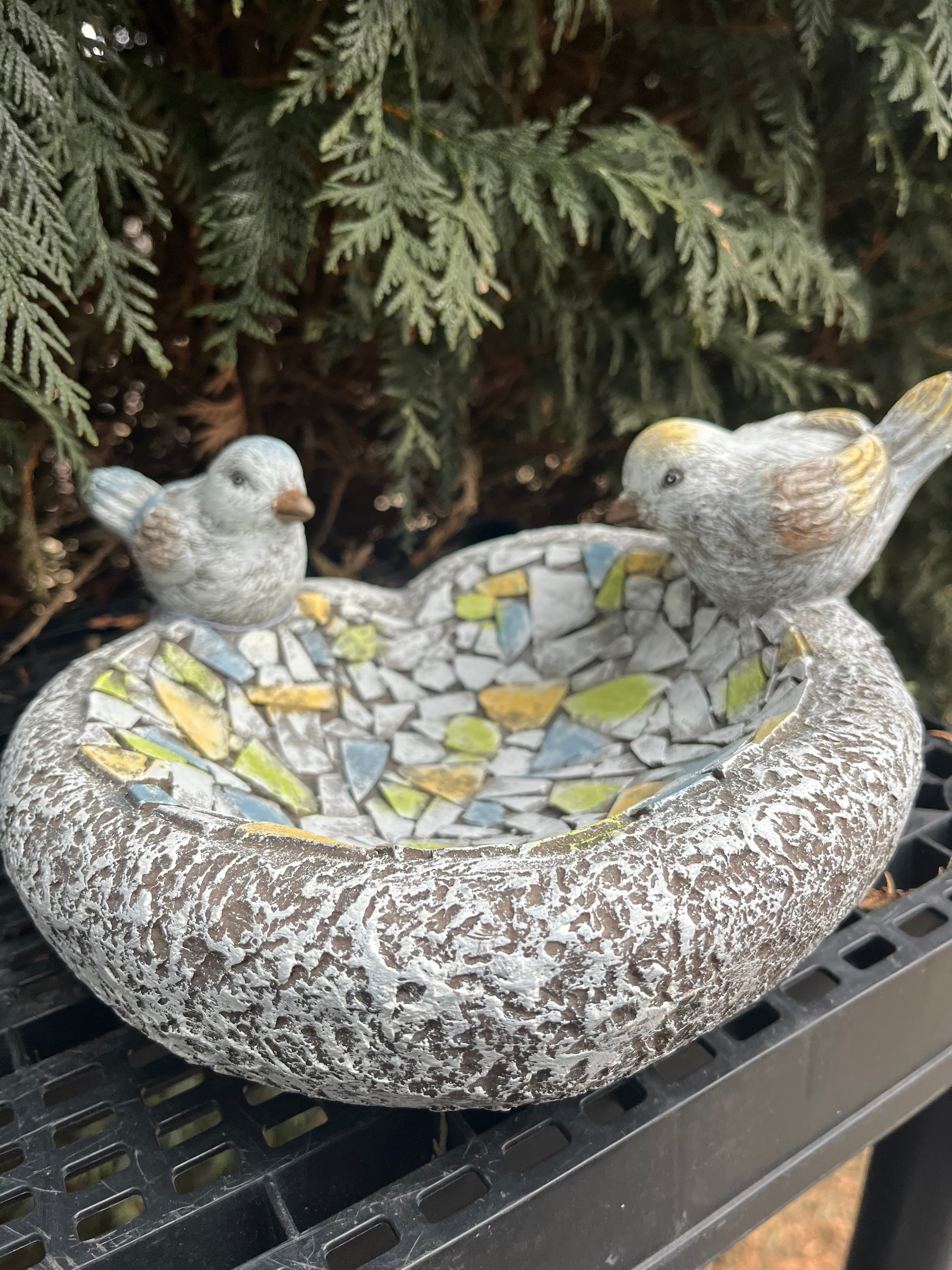 Patchwork Basin Stoneware Bridbath