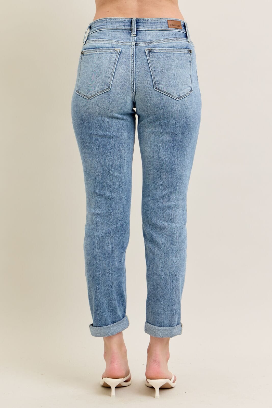Phoebe Mid-Rise Boyfriend Crop Judy Blue Jeans