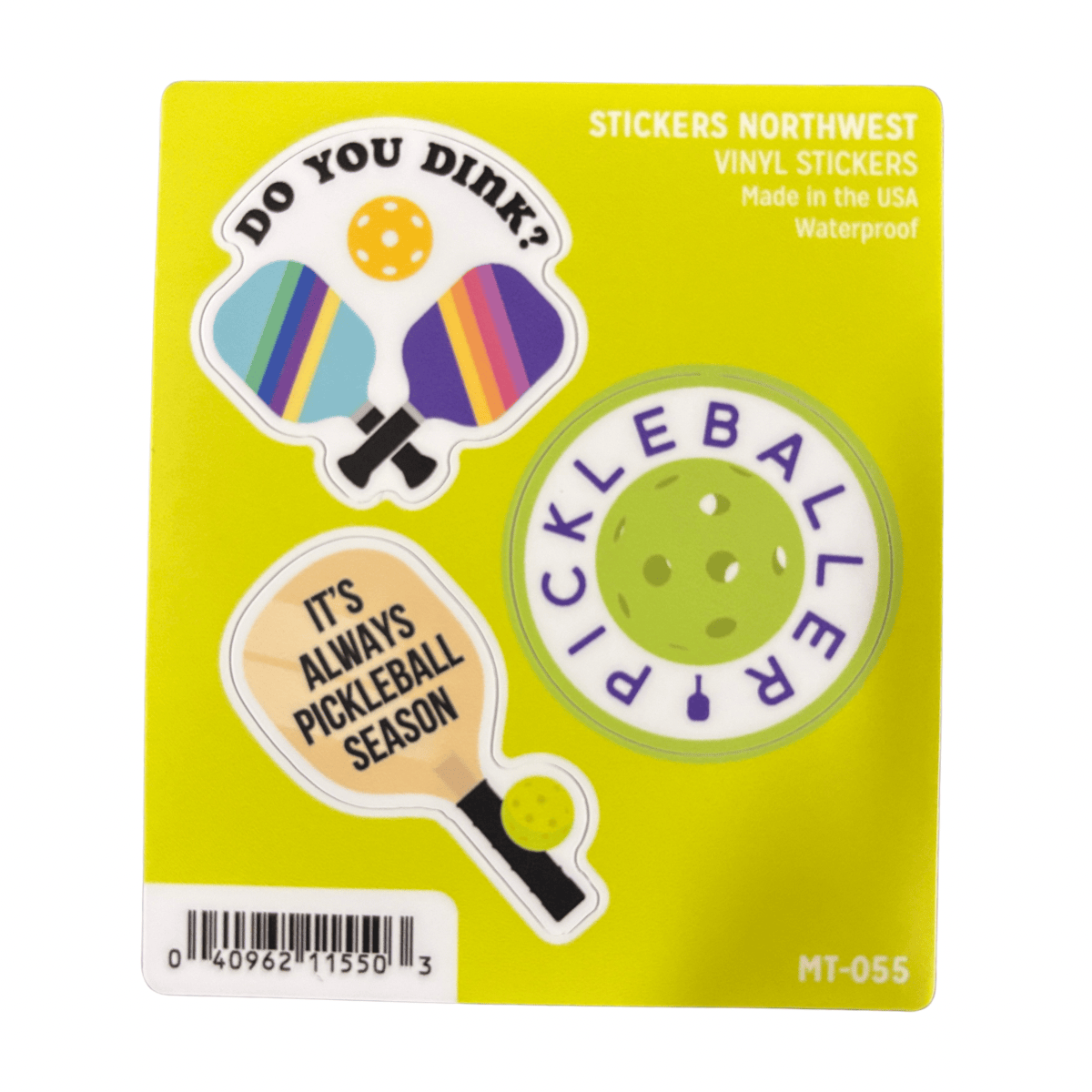 Pickleball Mini Vinyl Sticker Trio