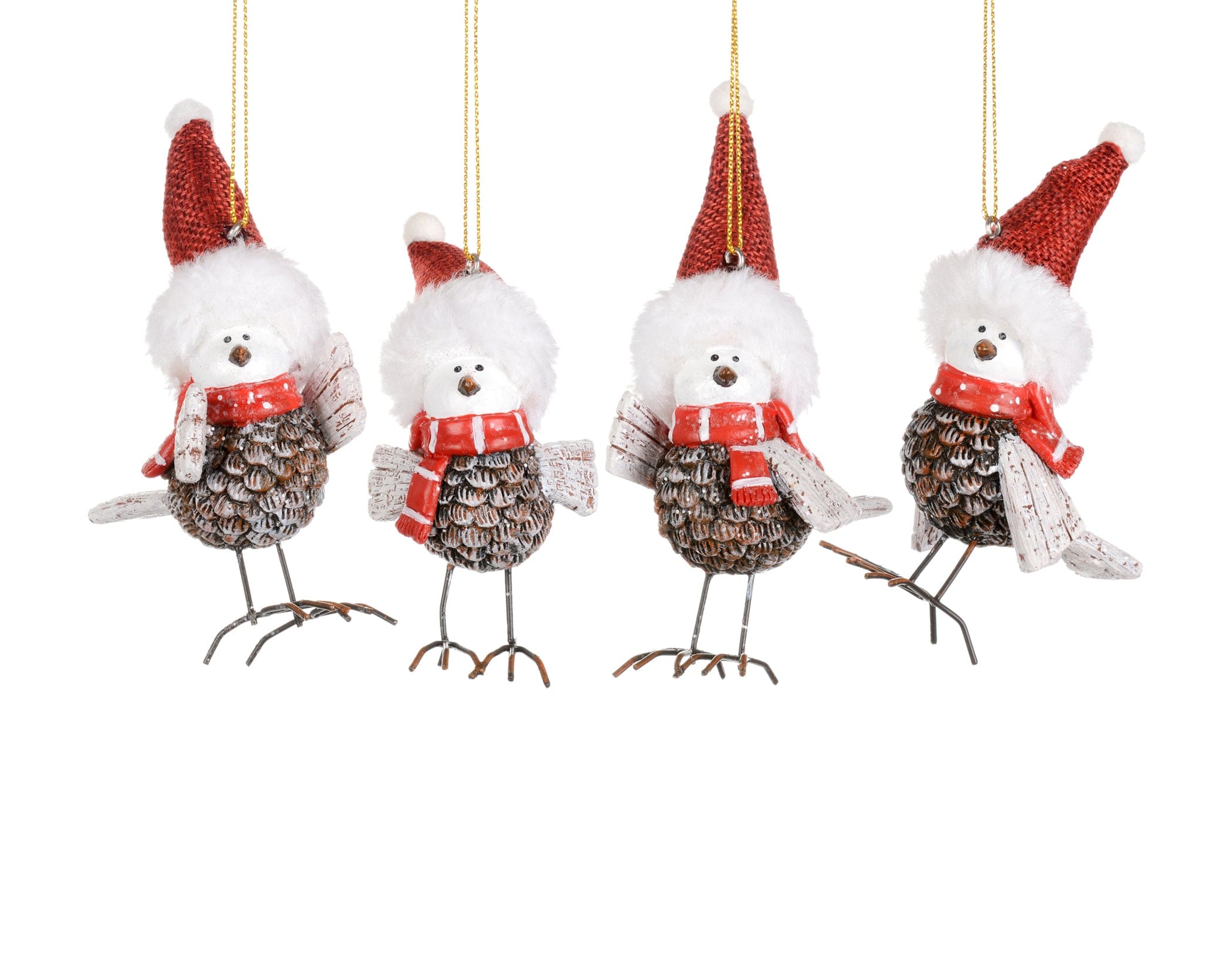 Christmas Traditions Seasonal Decor Pinecone Bird Ornaments