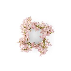 K&K Artificial Floral Pink Wild Blossom Candle Ring