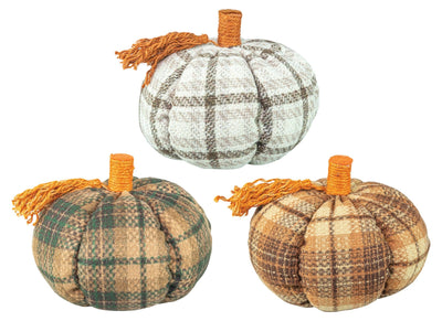 Plaid Plush Pumpkin